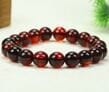 Amber Bracelet Made of Light Cherry Color Amber