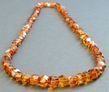 Amber Necklace Made of Faceted Cognac Baltic Amber