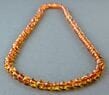 Men's Amber Necklace Made of Cognac Baltic Amber. Unisex. 