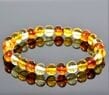 Amber Healing Bracelet Made of Three Color Amber Beads