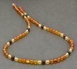 Men's Amber Necklace Made of Cognac Lemon and Cherry Amber