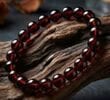  Men's Amber Bracelet Made of Light Cherry Color Amber