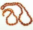 TWO Matching Cognac Color Amber Necklaces for Mom and Child