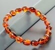 Amber Healing Bracelet Made of Bean Shape Amber Beads