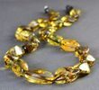 Faceted Amber Necklace Made of Faceted Baltic Amber