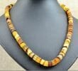 Raw Amber Healing Necklace Made of Light Multicolor Amber