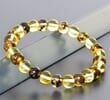 Amber Healing Bracelet Made of Lemon and Greenish Amber