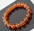 Men's Beaded Bracelet Made of Cognac Baltic Amber