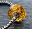 Pandora Style Amber Charm Bead Made of Honey Color Amber