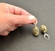 Unique Amber Earrings Made of Raw Earth Colors Baltic Amber