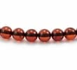 Cherry Amber Necklace Made of Perfectly Round Cherry Color Amber 