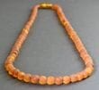 Raw Amber Healing Necklace Made of Cognac Color Amber