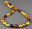 Amber Necklace Made of Colorful Baltic Amber  