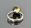 Amber Ring in Sterling Silver Made of Earth Colors Raw Amber