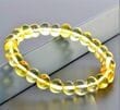 Amber Healing Bracelet Made of Lemon Color Baltic Amber