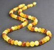 Men's Raw Amber Healing Necklace Made of Multicolor Amber. Unisex.