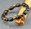 Men's Beaded Bracelet Made of Precious Healing Baltic Amber