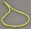 Men's Beaded Necklace Made of Lemon Amber Beads