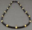 Men's Beaded Necklace Made of Precious Baltic Amber