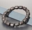 Masculine Men's Amber Bracelet Made of Barrel Shaped Matte Amber