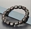 Masculine Men's Amber Bracelet Made of Barrel Shaped Matte Amber