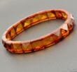 Amber Bracelet Made of Pyramid Shape Baltic Amber Pieces