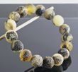 Meteorite Men's Amber Bracelet Made of Carved Cloudy Mate Amber