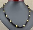 Men's Amber Necklace Made of Butterscotch and Black Amber