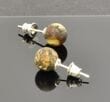 Earth Colors Amber Stud Earrings Made of Raw Amber