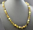 Amber Necklace Made of Light Multicolor Baltic Amber