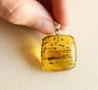 Amber Pendant Made of Square Baltic Amber