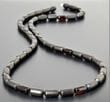 Mens Amber Necklace Made of Barrel Shaped Raw and Polished Amber