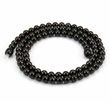 Polished Men's Beaded Necklace Made of Black Baltic Amber