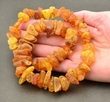 Raw Amber Necklace Made of Natural Shaped Raw Amber