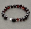 Amber Bracelet Anklet for Children Made of Cherry Amber