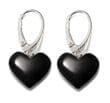 Amber Earrings Made of Black Baltic Amber