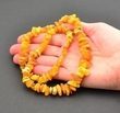 Raw Amber Healing Necklace Made of Free Form Baltic Amber