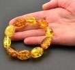 Amber Bracelet Made of Golden and Cognac Larger Amber Beads