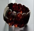 Large Amber Bracelet Made of Dark Cherry Amber