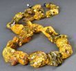 Amber Necklace Made of Free Form Shape Baltic Amber