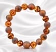 Amber Bracelet Made of Polished and Matte Baltic Amber