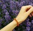Raw Amber Healing Bracelet Made of Cognac Amber Beads 