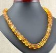 Amber Necklace Made of Cube Cut Honey Baltic Amber 
