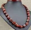 Amber Necklace Made of Dark Cognac Baltic Amber 