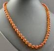 Cognac Amber Necklace Made of Baroque Shape Amber Beads