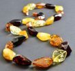 Amber Necklace Made of Faceted Butterscotch Cherry Cognac Lemon Amber