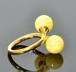 Adjustable Butterscotch Amber Silver Ring in Gold Plated Sterling Silver