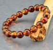 Beaded Bracelet for Men Made of Precious Baltic Amber 