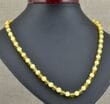 Men's Beaded Necklace Made of Butterscotch and Lemon Amber