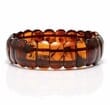 Classic Bangle Style Amber Bracelet Made of Dark Cognac Color Amber